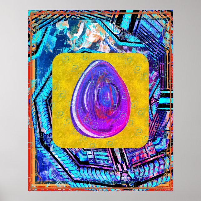 Póster Éter elemental dentro de la Tierra Meditación Ayud (Frente)