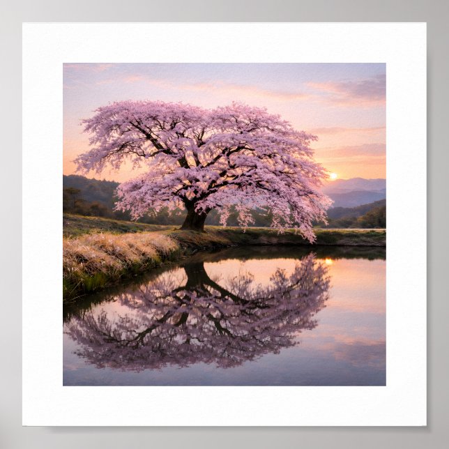 Póster Eternal Cherry Blossom Reflection –  Art Print (Frente)