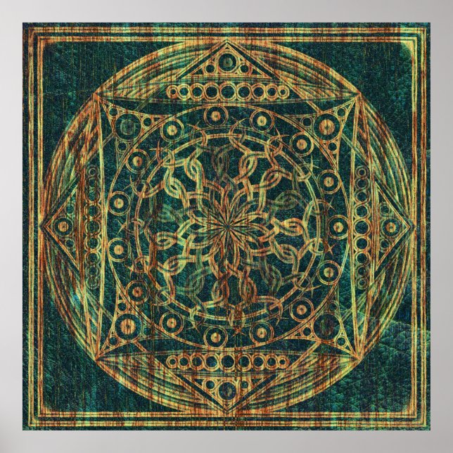 Póster Eternity Mandala Weathered Wood (Frente)