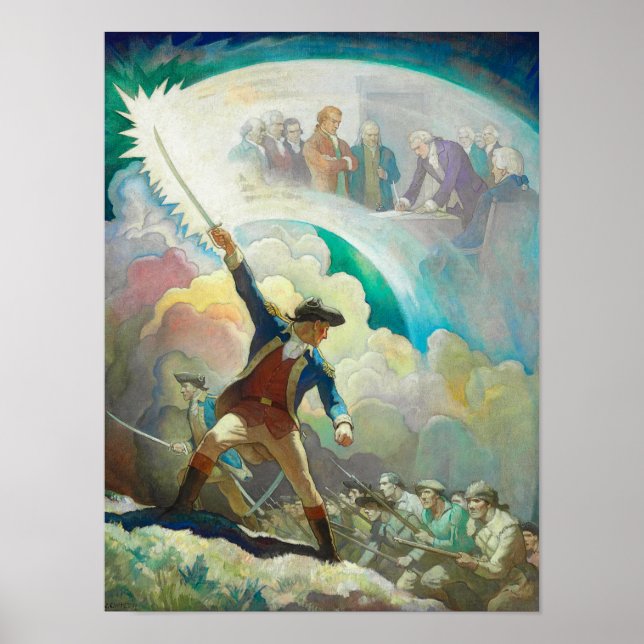 Póster Ethan Allen, predecesor de la Independencia, 1934 (Frente)