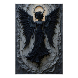 Póster Ethereal Angel Silhouette