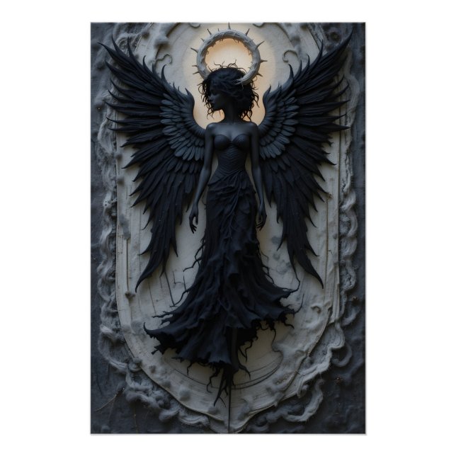 Póster Ethereal Angel Silhouette (Anverso)