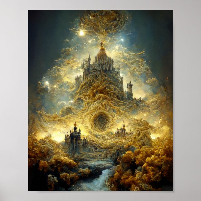 Póster Ethereal Castle 10 Fantasy Art Poster (Frente)