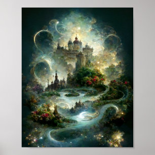Póster Ethereal Castle 11 Fantasy Art Poster