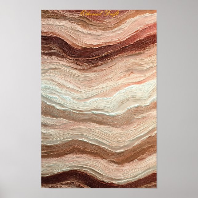 Póster Ethereal Drift - Soft neutral abstract (Frente)