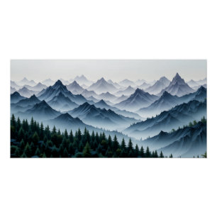 Póster Ethereal Mountain Vista