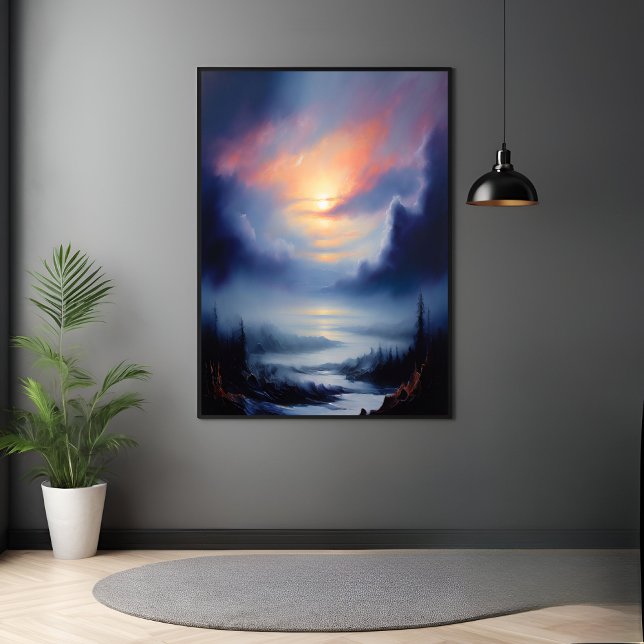 Póster Ethereal Sunrise Over Misty Mountains Landscape (Subido por el creador)