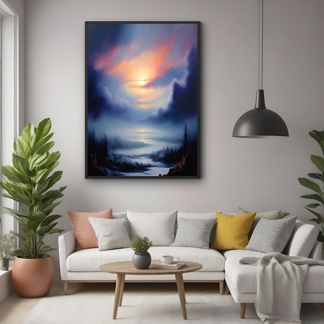 Póster Ethereal Sunrise Over Misty Mountains Landscape (Subido por el creador)