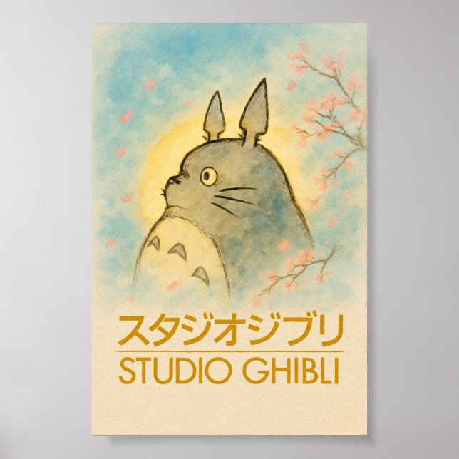 Póster Ethereal Totoro Blossom (Frente)