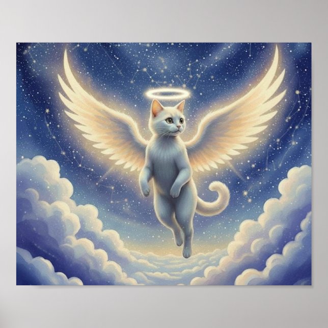 Póster EtherealWhiteCat2 (Frente)