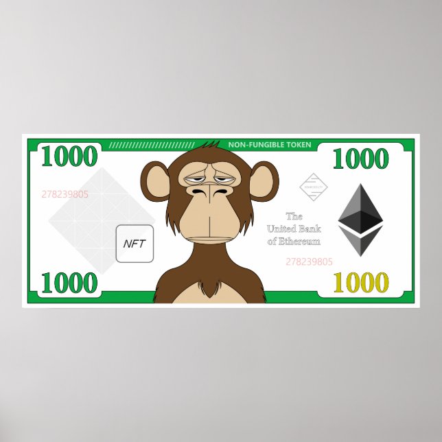 Póster Ethereum Cripto NFTs (Bitcoin) (Frente)