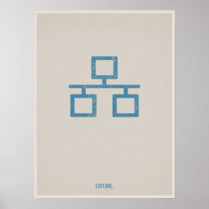 Póster Ethernet minimalistic poster