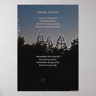 Póster Ética y efecto mariposa