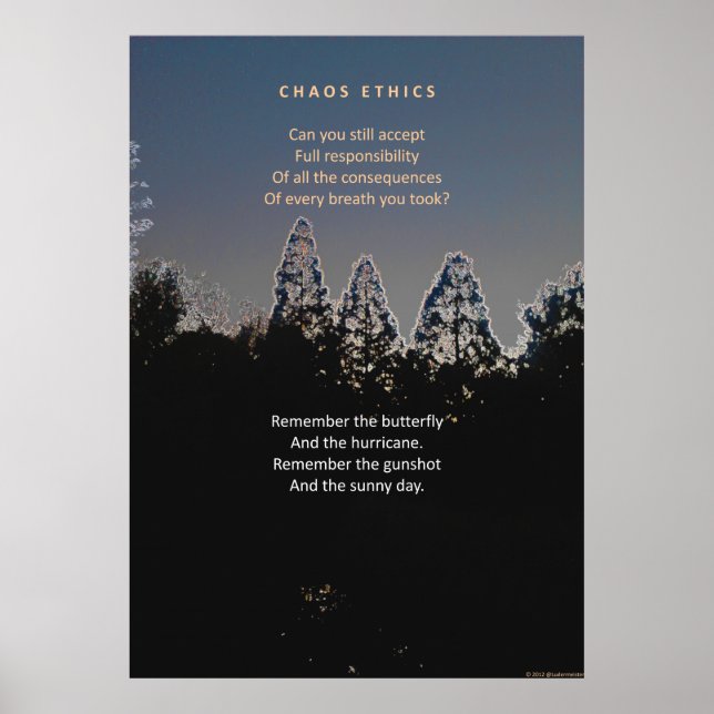 Póster Ética y efecto mariposa (Frente)