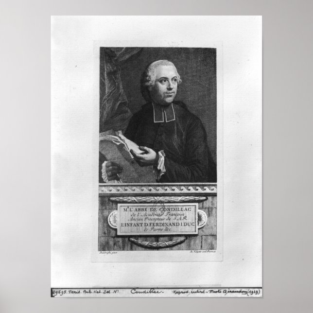Póster Etienne Bonnot de Condillac (Frente)
