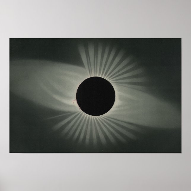 Póster Etienne Leopold Trouvelot - Eclipse total (Frente)
