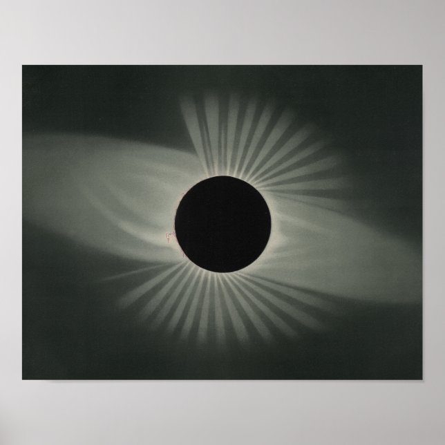 Póster Etienne Leopold Trouvelot - Eclipse total (Frente)