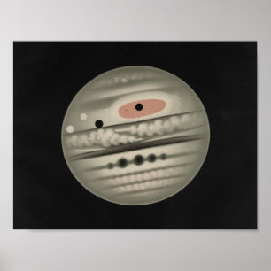Póster Etienne Leopold Trouvelot - El planeta Júpiter