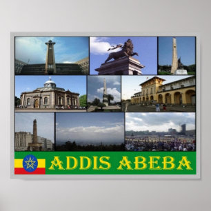 Póster Etiopía - Addis Abeba - Mosaico -