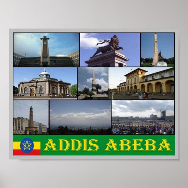 Póster Etiopía - Addis Abeba - Mosaico - (Frente)