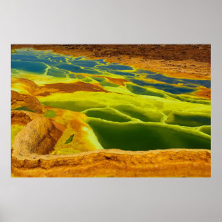 Póster Etiopía Erta Ale Active Volcano Afar Región