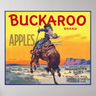 Póster Etiqueta de canal de fruta de cosecha de vintage,