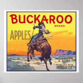 Póster Etiqueta de canal de fruta de cosecha de vintage, 