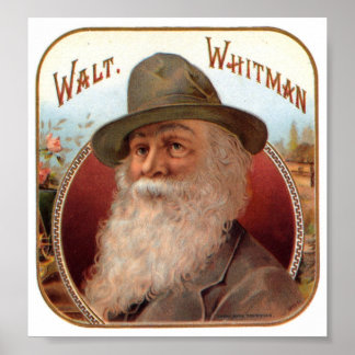 Póster Etiqueta de cigarrillo Walt Whitman