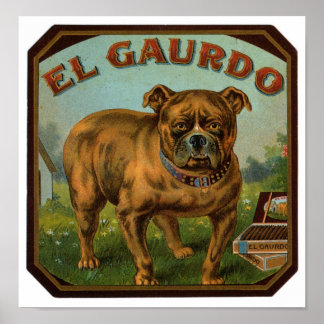 Póster Etiqueta de cigarro de El Gaurdo
