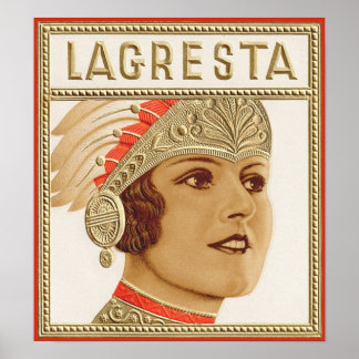 Póster Etiqueta de cigarro de Lagresta