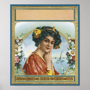 Póster Etiqueta de cigarro de personalizable 2