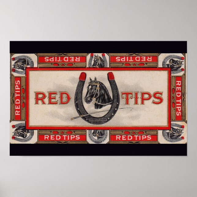 Póster Etiqueta de cigarro de Tiempos Rojos (Frente)