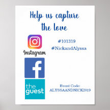 Etiqueta de foto información de la boda