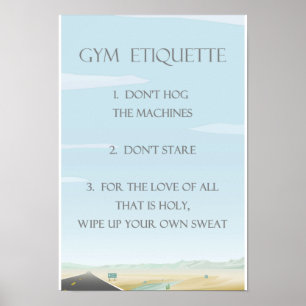 Póster Etiqueta de gimnasio