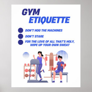Póster Etiqueta de gimnasio