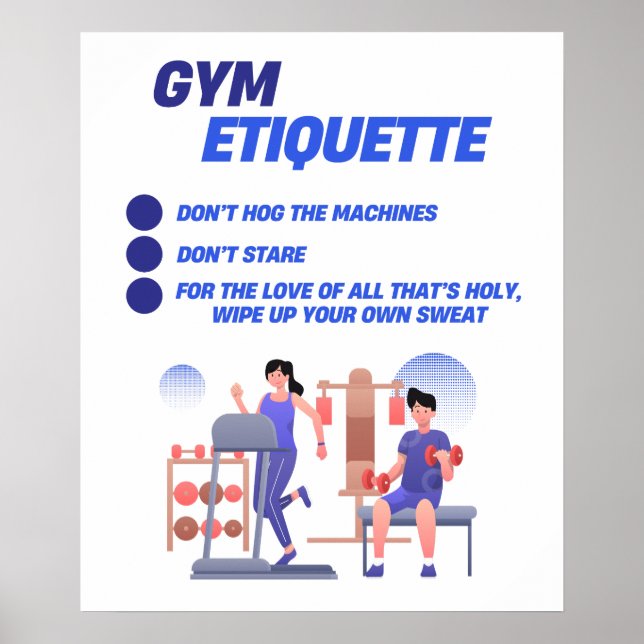 Póster Etiqueta de gimnasio (Frente)