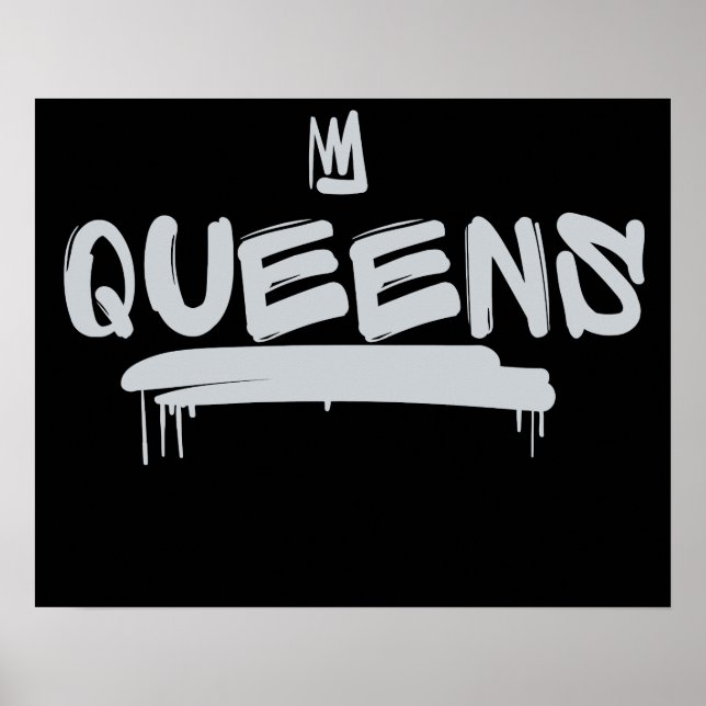Póster Etiqueta de graffiti de Queens (Frente)