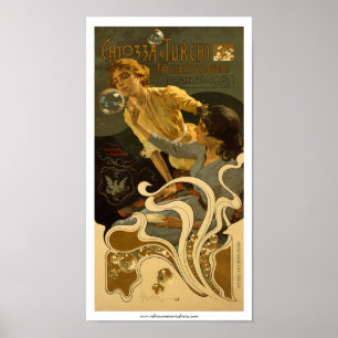 Póster Etiqueta de jabón italiana Chiozza e Turchi