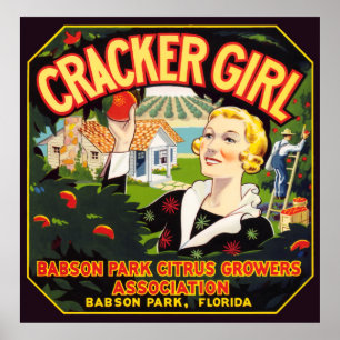 PÓSTER ETIQUETA DE LA TAPA DE EMBALAJE DE FRUTAS DE VENTA