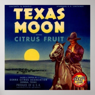 Póster Etiqueta de la tasa de consumo de fruta de Texas M