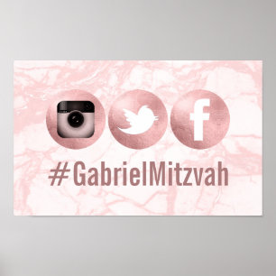 Póster Etiqueta de medios sociales PixDezines, Poster Fie