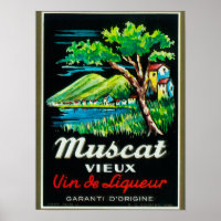 Etiqueta de vino de Muscat VieuxEurope
