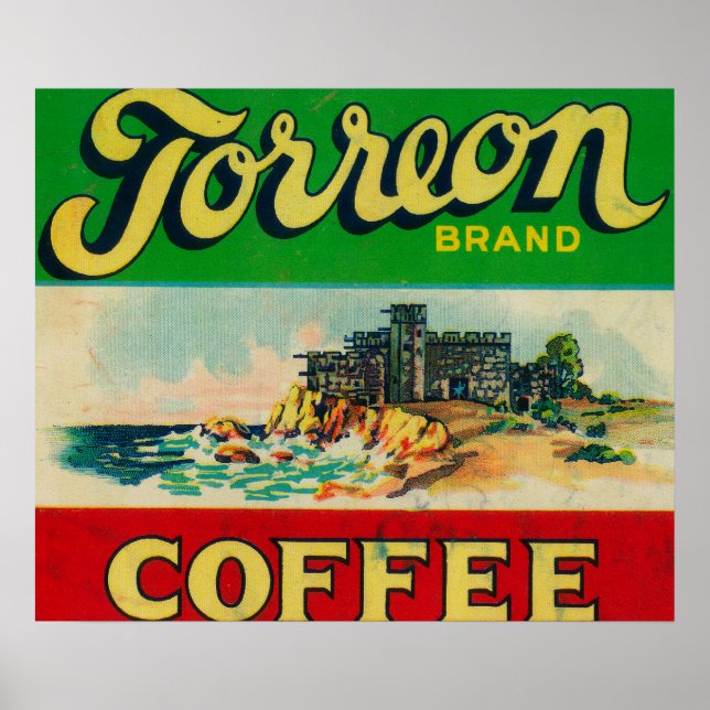 Póster Etiqueta del café de Torreon (Frente)
