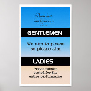 Póster Etiqueta del cuarto de baño