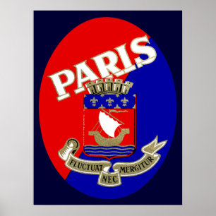 Póster Etiqueta del equipaje de París de 1925
