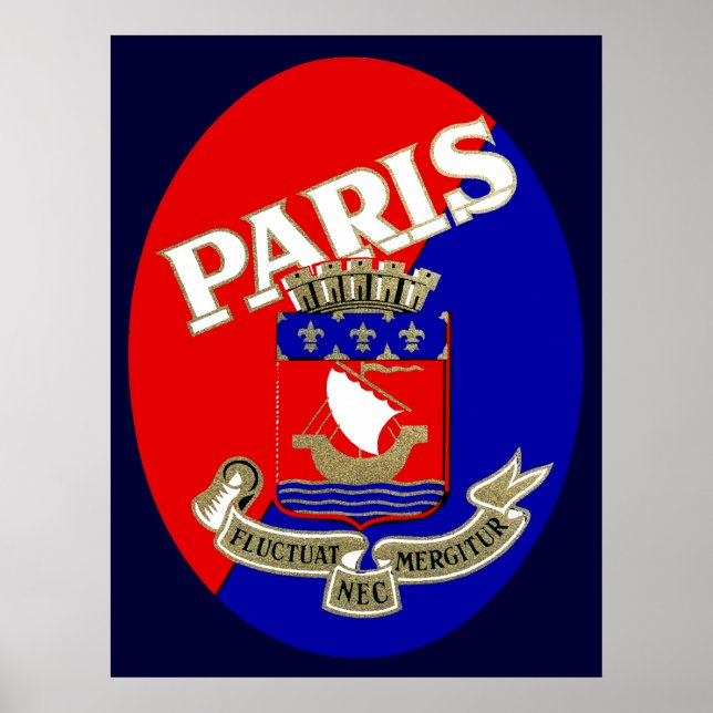 Póster Etiqueta del equipaje de París de 1925 (Frente)