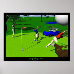 Póster Etiqueta del golf