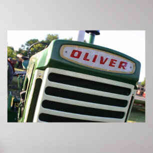 Póster Etiqueta del tractor de Oliverio