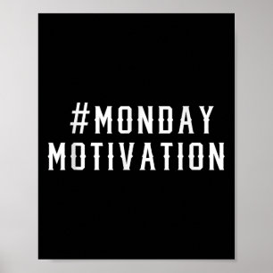 Póster Etiqueta divertida de Office Work Motivación Lunes