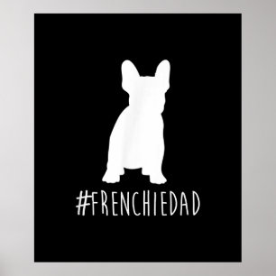 Póster etiqueta frenchie dad regalo de papá de bulldog